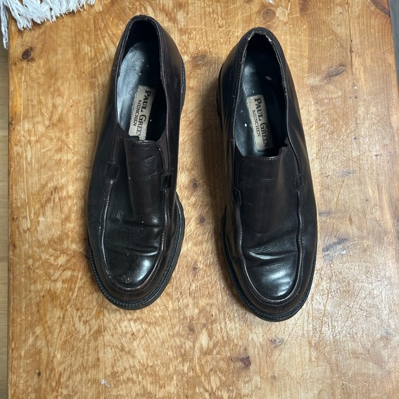 Paul Green Shoes - Paul Green Brown Leather Loafers Timeless Slip-Ons